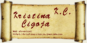 Kristina Čigoja vizit kartica
